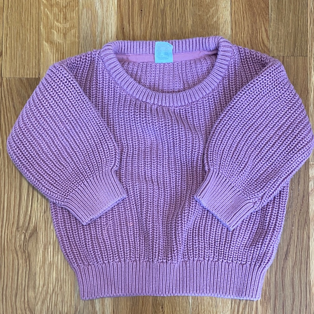 Kids Lavender Knit Sweater